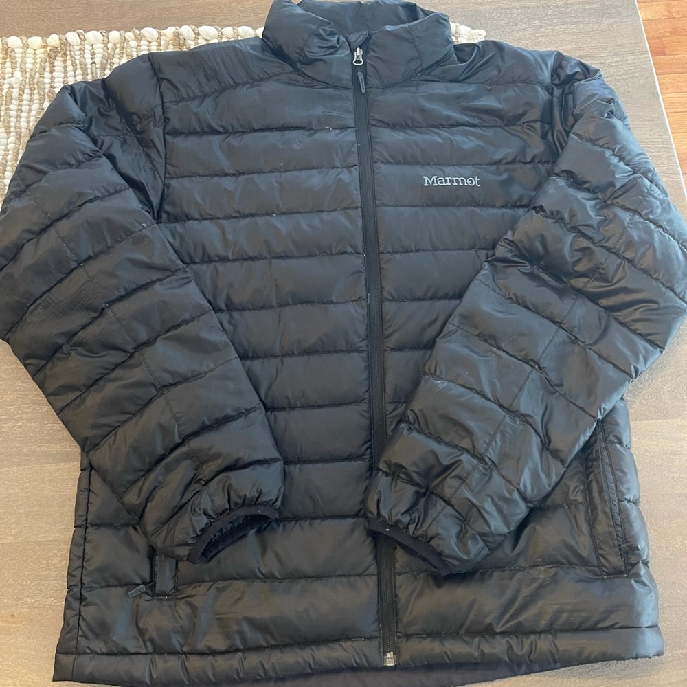 Mens Marmot Black Down Fill Jacket sz L